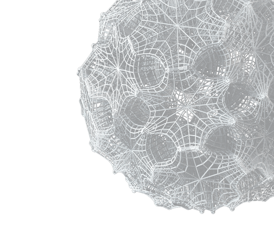 A geometric digital rendering of a MOF lattice