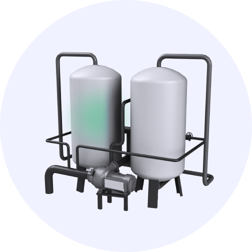 Two pressurized gas cylinders stand side by side with regulators and gauges used for controlled chemical handling.